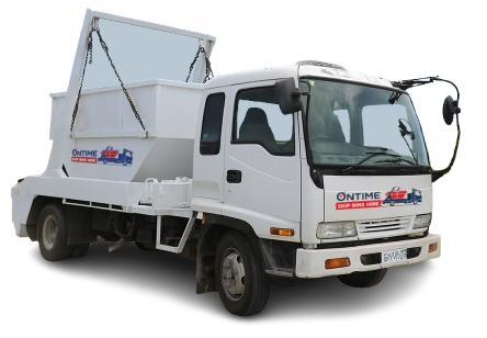 On Time Skips truck providing reliable skip bin hire across Australia